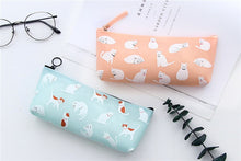Black White Cats Patterned Cute Pencil Cases Cosmetics Make Up Bags Pen Pouch