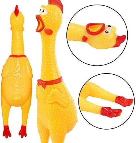 Screaming Chicken Rubber Toy Squeaky Pet Care Essentials