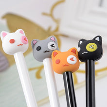 4pc Black White Kitten Cats Novelty Ballpoint Gel Pens Cute Funky School Supply Party Gift Bag Fillers