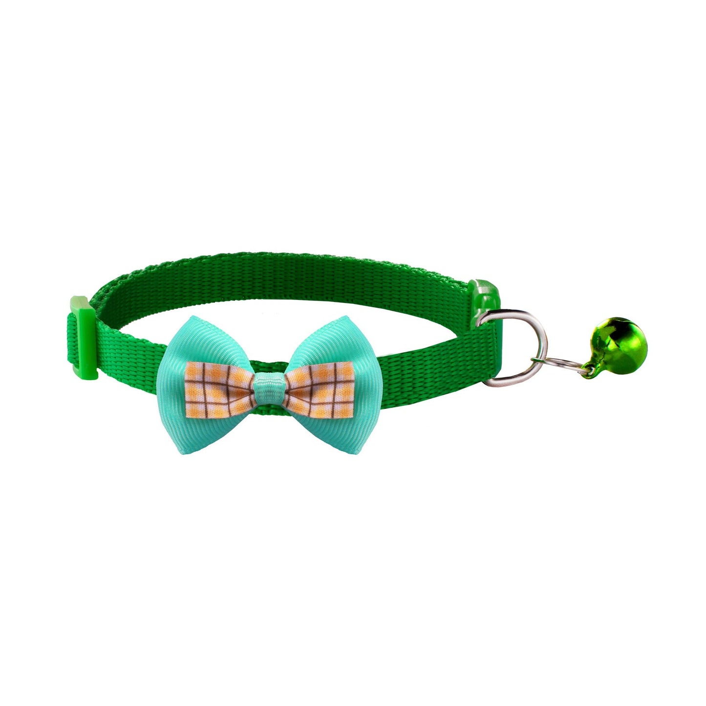 Cute Bow Tie Adjustable Kitten Cat Collar With Bell And Snap Buckle