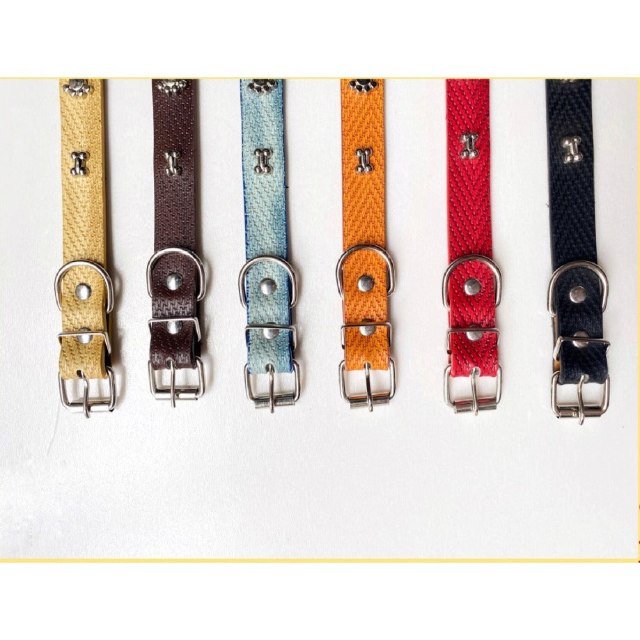 20mm Adjustable Puppy Dog Kitten Cat Large Pet Collar Bones Paws Studs