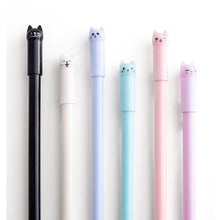 6pc Kitten Cats Ballpoint Gel Pens Cute Funky Kids Party Gift Bag Fillers