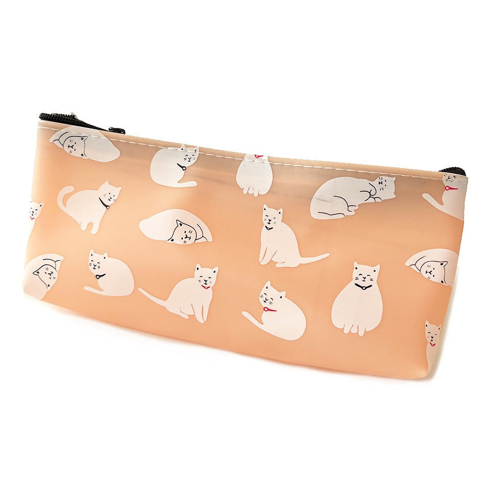 Black White Cats Patterned Cute Pencil Cases Cosmetics Make Up Bags Pen Pouch