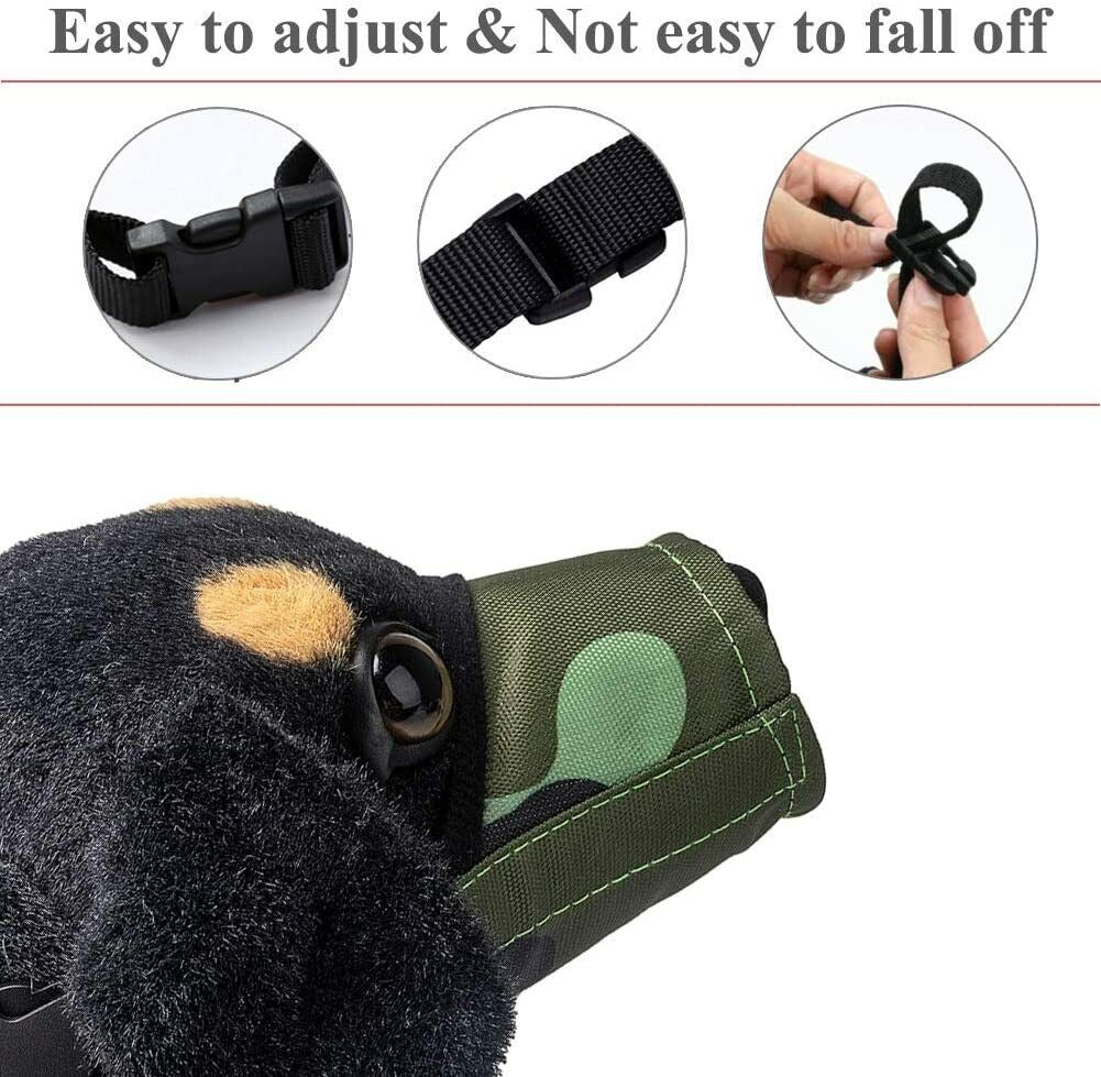 Camouflage Adjustable Breathable Safety Dog Muzzles Anti-Biting Anti-Barking Anti-Chewing