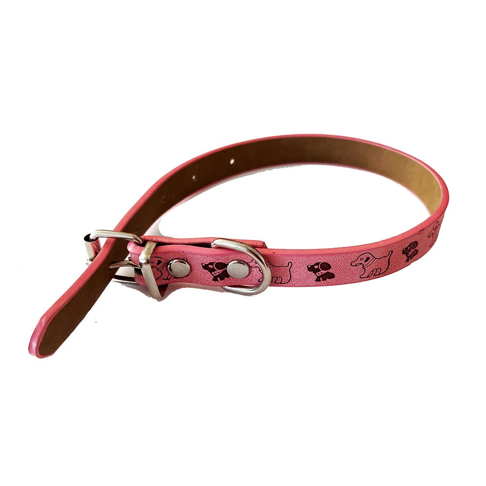 15mm Puppies Pattern Adjustable Puppy Dog Kitten Cat Small Medium Large Pet Collar