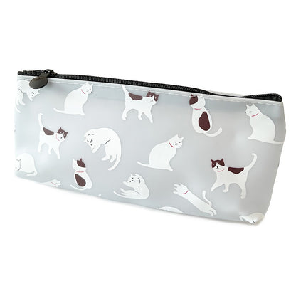 Black White Cats Patterned Cute Pencil Cases Cosmetics Make Up Bags Pen Pouch