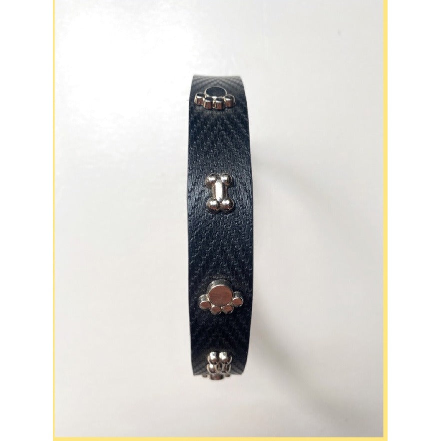 20mm Adjustable Puppy Dog Kitten Cat Large Pet Collar Bones Paws Studs