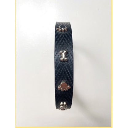 20mm Adjustable Puppy Dog Kitten Cat Large Pet Collar Bones Paws Studs