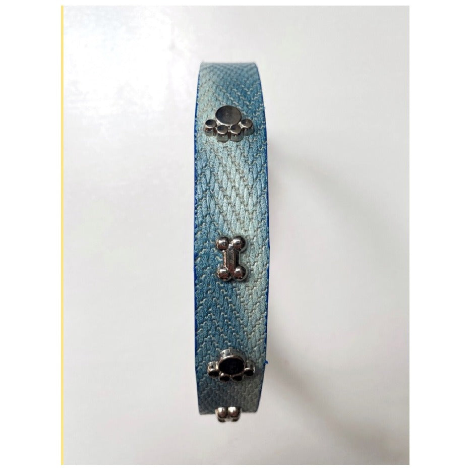 20mm Adjustable Puppy Dog Kitten Cat Large Pet Collar Bones Paws Studs