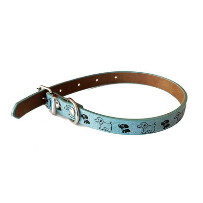 15mm Puppies Pattern Adjustable Puppy Dog Kitten Cat Small Medium Large Pet Collar