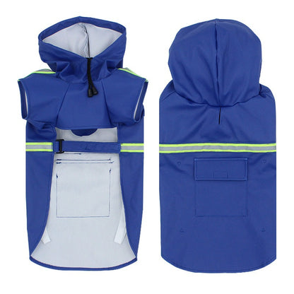Dog Rain Coat Reflective Waterproof Jacket Outdoor Vest Windproof Raincoat UK
