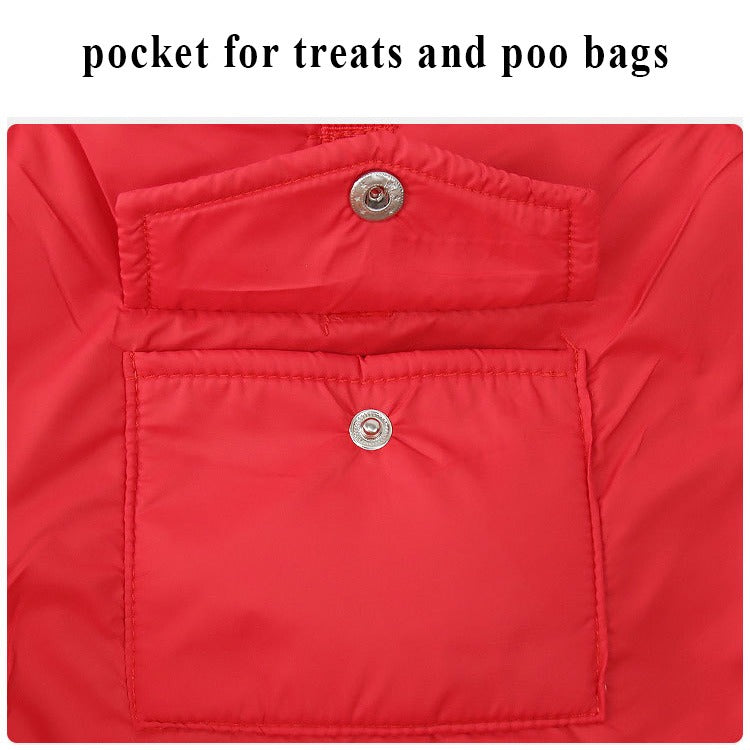 Warm Dog Rain Coats Jacket Outdoor Clothes Waterproof Winter Vest Puppy Coat