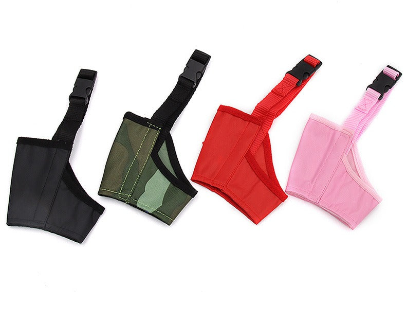 Pink Adjustable Breathable Safety Dog Muzzles Anti-Biting Anti-Barking Anti-Chewing