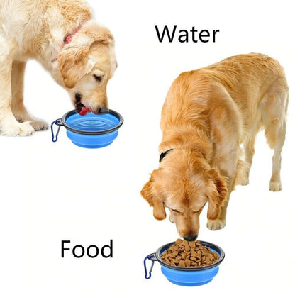 Collapsible Pet Dog Cat Feeding Bowl Pop Up Compact Travel Silicone Dish Feeder