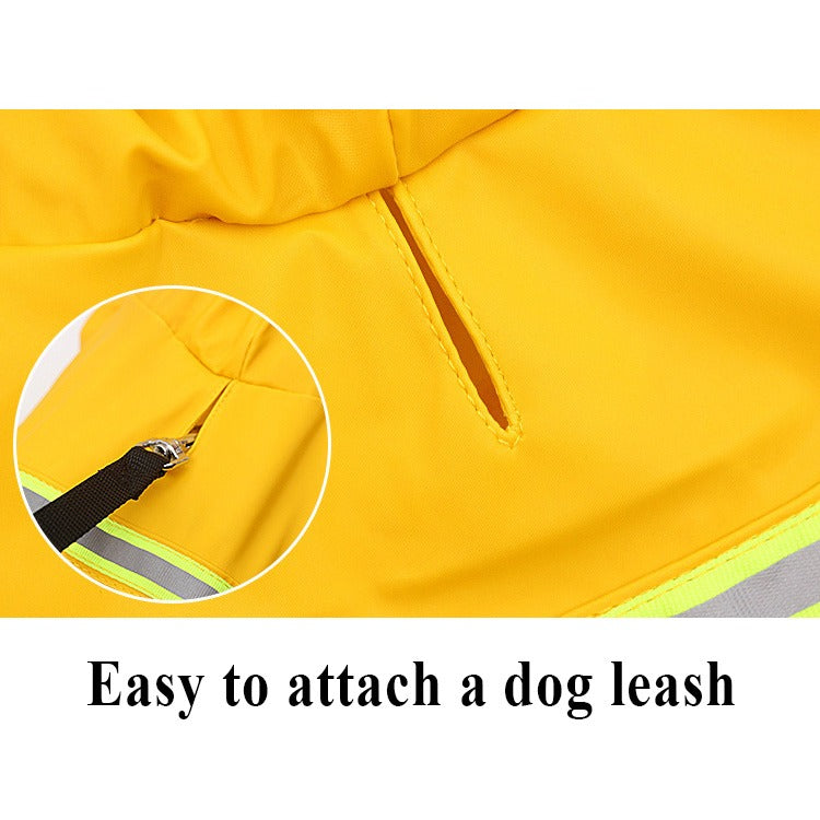Dog Rain Coat Reflective Waterproof Jacket Outdoor Vest Windproof Raincoat UK
