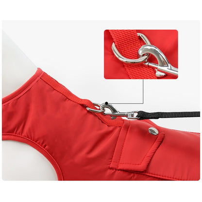 Warm Dog Rain Coats Jacket Outdoor Clothes Waterproof Winter Vest Puppy Coat