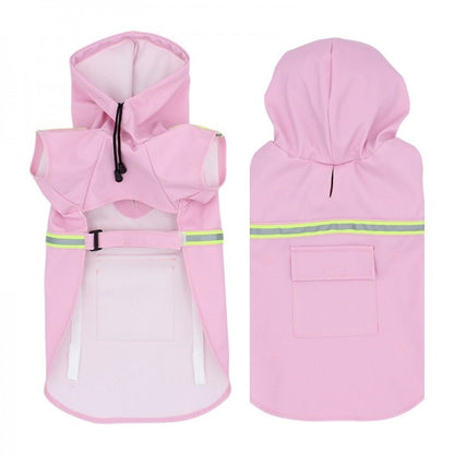 Dog Rain Coat Reflective Waterproof Jacket Outdoor Vest Windproof Raincoat UK