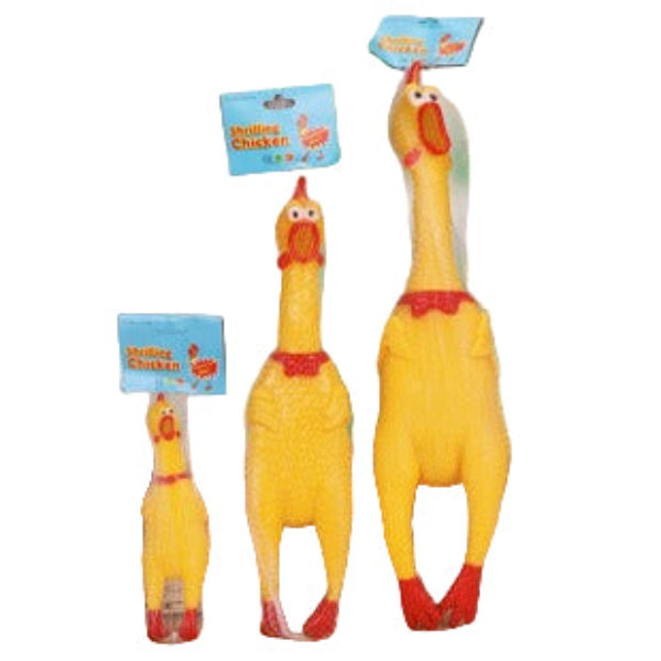 Screaming Chicken Rubber Toy Squeaky Pet Care Essentials