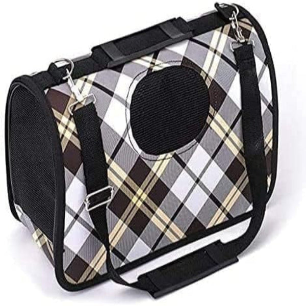 Scotland Cream Ventilated Pet Travel Bag Cat Carrier Soft Crate Puppies Small Dogs
