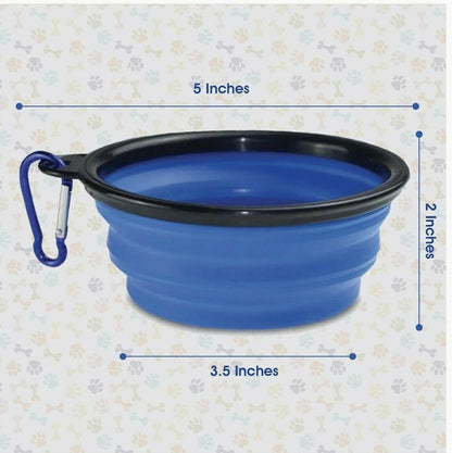 Collapsible Pet Dog Cat Feeding Bowl Pop Up Compact Travel Silicone Dish Feeder