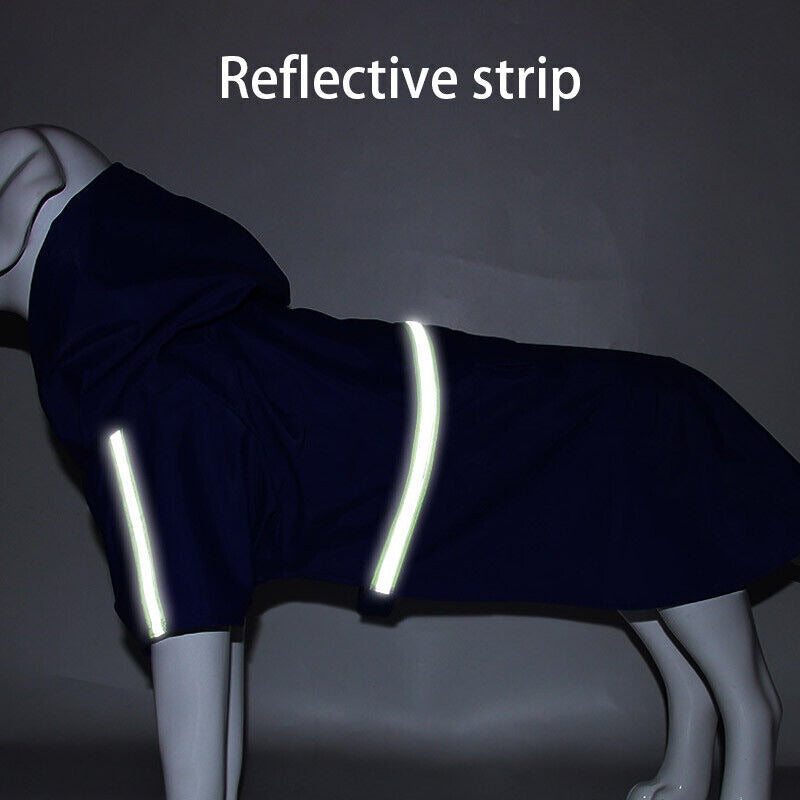 Dog Rain Coat Reflective Waterproof Jacket Outdoor Vest Windproof Raincoat UK
