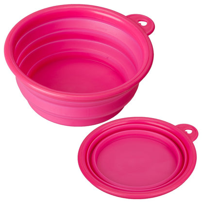 Collapsible Pet Dog Cat Feeding Bowl Pop Up Compact Travel Silicone Dish Feeder