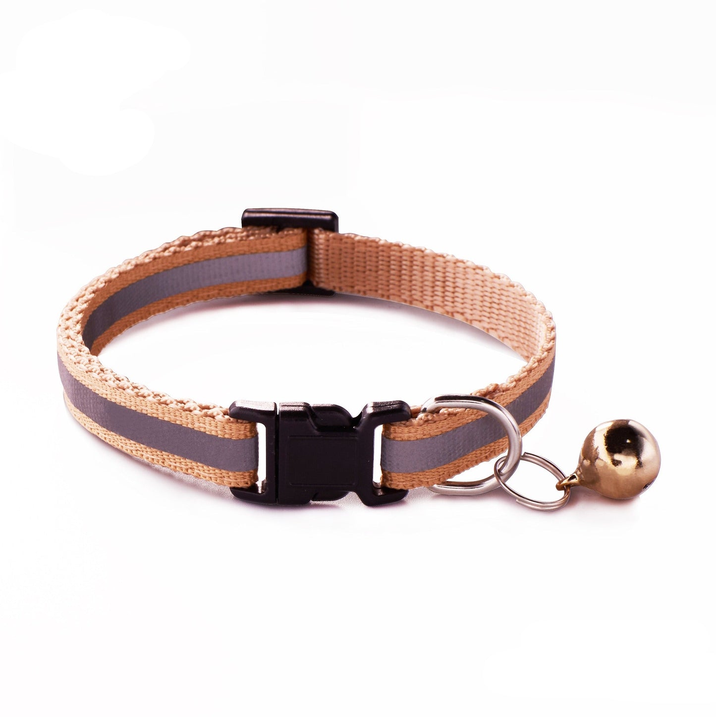 Reflective Adjustable Kitten Cat Collar With Bell And Snap Buckle