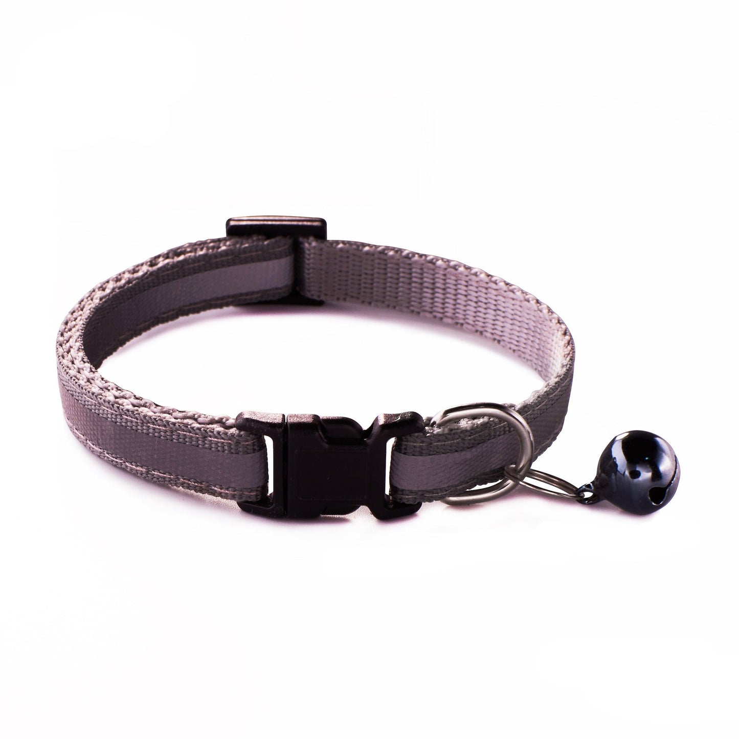 Reflective Adjustable Kitten Cat Collar With Bell And Snap Buckle