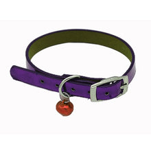 Glossy Adjustable Kitten Cat Puppy Dog Small Pet Faux Leather Collar With Bell