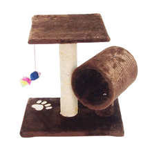 Cat Tree Tower Climbing Frame with Tunnel Scratching Post Play