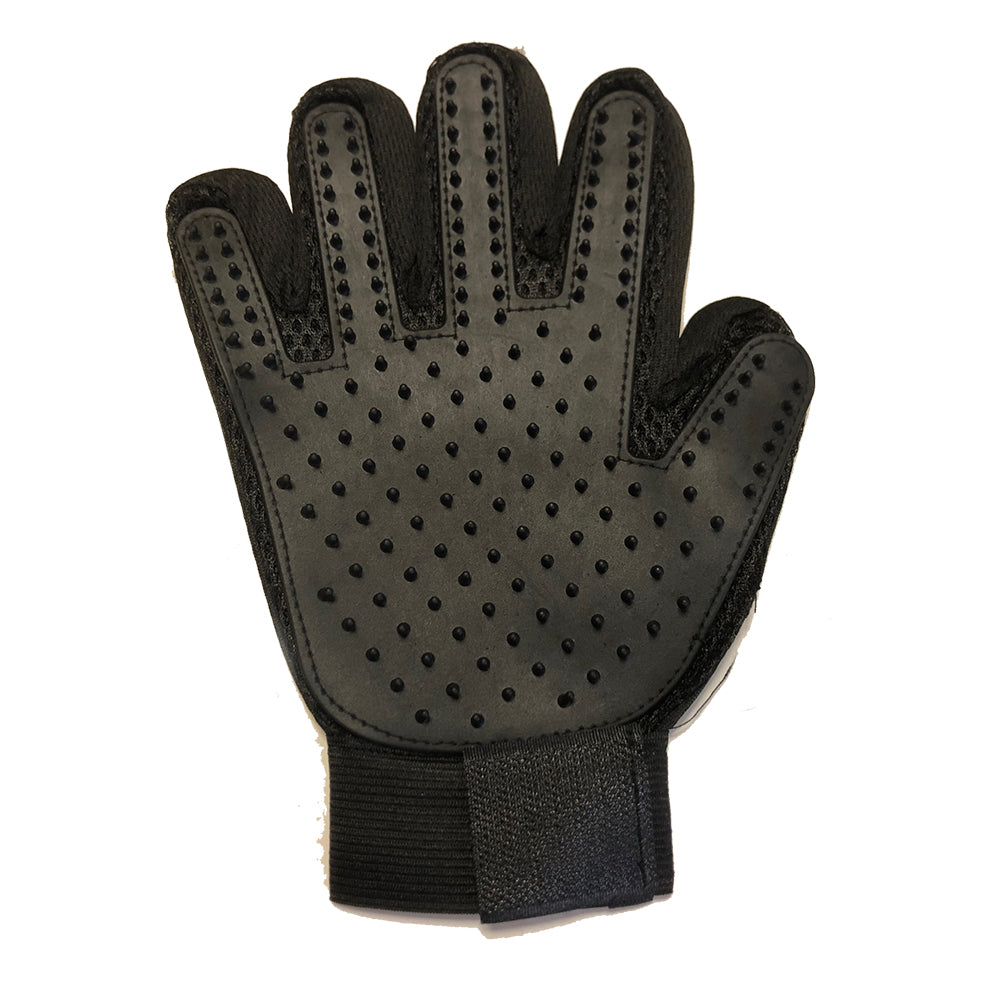 Black Pet Dog Cat Grooming Glove Deshedding Brush Fur Remover Mitt Left Right Hand