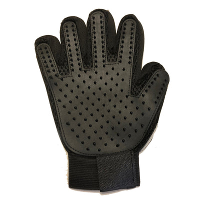 Black Pet Dog Cat Grooming Glove Deshedding Brush Fur Remover Mitt Left Right Hand