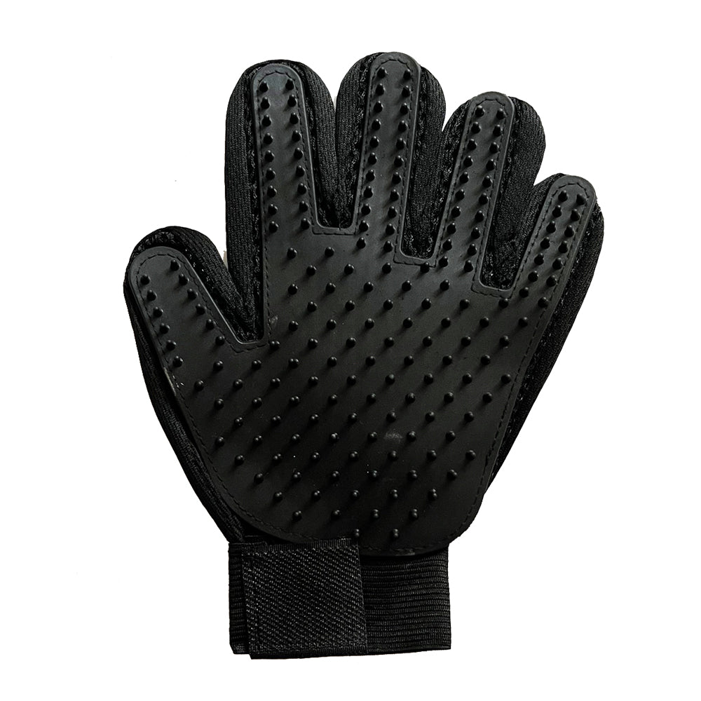 Black Pet Dog Cat Grooming Glove Deshedding Brush Fur Remover Mitt Left Right Hand