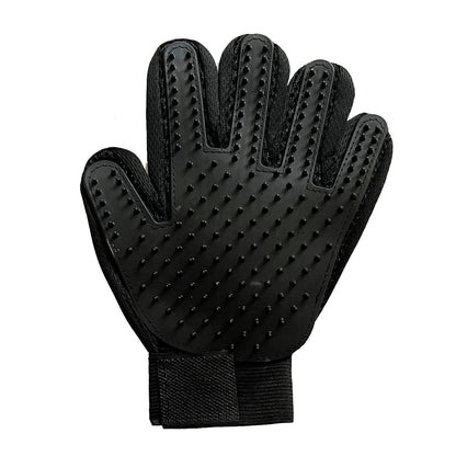 Black Pet Dog Cat Grooming Glove Deshedding Brush Fur Remover Mitt Left Right Hand