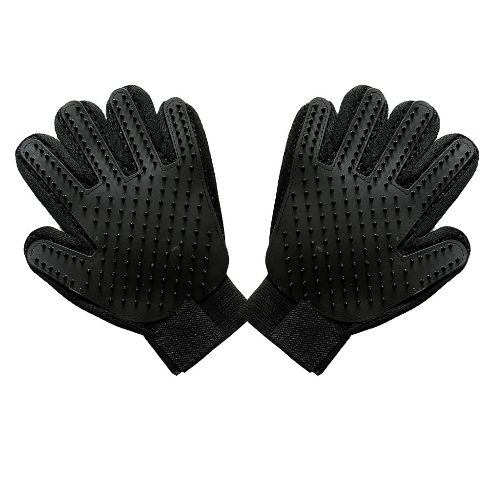 Black Pet Dog Cat Grooming Glove Deshedding Brush Fur Remover Mitt Left Right Hand